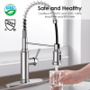 Kitchen Faucet - Spring Kitchen Sink Faucet with 3 Modes Pull Down Sprayer, Single Handle&Deck Plate for 1or3 Holes, 360¬∞ Rotation, Spot Resist Stain