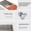 30 Farmhouse Sink Workstation - 30 Inch Kitchen Sink Stainless Steel 16 gauge Apron Front Kitchen Sink