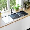 Handmade Kitchen Sink with Strainer Stainless Steel