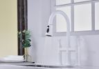 Bridge Kitchen Faucet with Pull-Down Sprayhead in Spot