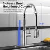 Kitchen Faucet - Spring Kitchen Sink Faucet with 3 Modes Pull Down Sprayer, Single Handle&Deck Plate for 1or3 Holes, 360¬∞ Rotation, Spot Resist Stain