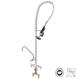 Commercial Faucet with 12 add Faucet set (Color: silver)