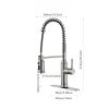 Kitchen Faucets Commercial Single Handle Single Lever Pull Down Sprayer Spring Kitchen Sink Faucet