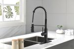 Kitchen Faucets Commercial Single Handle Single Lever Pull Down Sprayer Spring Kitchen Sink Faucet